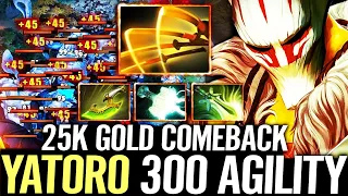 🔥 YATORO 300+ AGI Juggernaut 25.000 GOLD Comeback — Swift Blink + Mjollnir Big Stack Farm Dota 2 Pro