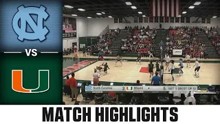 North Carolina vs. Miami ACC Volleyball Highlights (2023)