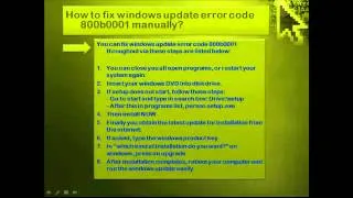 Complete guide to fix update error code 800b0001