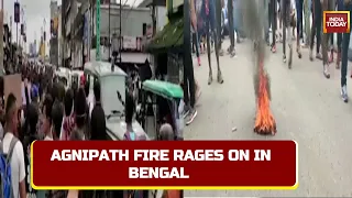 Bengal Agneepath Protest: Protestors Squat On Railway Tracks, Burn Tyres In Siliguri