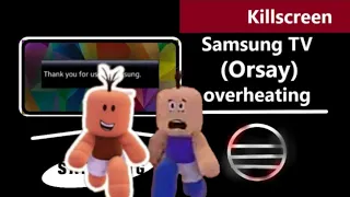 Samsung TV Overheating Kill Screen But Carl Jr and Groovy Jr Want to see that