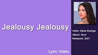 Jealousy Olivia Rodrigo  Lyrics Video | Clean Lyrics | 2022 Sour Album