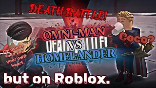Homelander VERSUS Omni-Man DEATH BATTLE Recreation in Roblox!