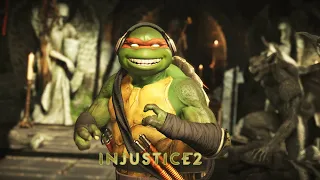 Injustice 2 - Michelangelo vs Enchantress,Red Hood,Black Canary gameplay