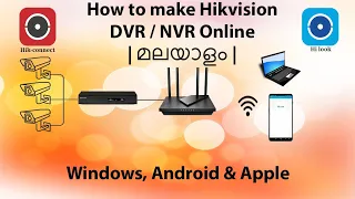 How to make Hikvision NVR/DVR online | Malayalam| #dvr #nvr #livevideo #hikvision #hikconnect #easy