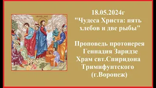 18.05.2024г "Чудеса Христа: пять хлебов и две рыбы" Проповедь протоиерея Геннадия Заридзе