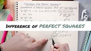 How to factor difference of squares & perfect square trinomials | Math Hacks