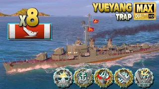 Destroyer Yueyang: 80 knots torpedo and good positioning - World of Warships