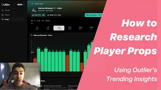 Researching Player Props using Outlier's Trending Insights