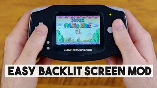 Super Easy Backlit Screen Mod for the Gameboy Advance (No Cut, No Solder)