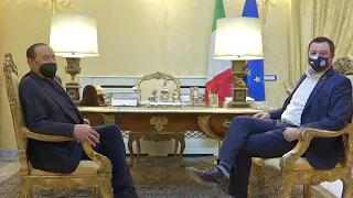 Governo, l'incontro tra Salvini e Berlusconi a Villa Grande