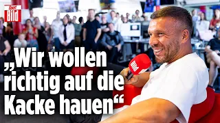 Zu Gast bei BILD: Lukas Podolski über das Glücksgefühle Festival, Döner, Klopp und Harry Kane