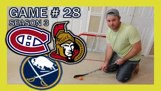 KNEE HOCKEY SEASON 3 - GAME 28 - SENATORS / CANADIENS / SABRES - QUINNBOYSTV