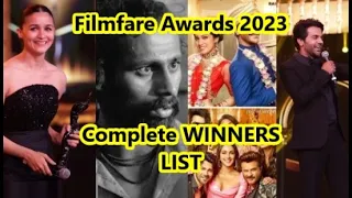 Filmfare Awards 2023 : Complete LIST of WINNERS I GANGUBAI KATHIAWADI, BRAHMASTRA Wins BIG