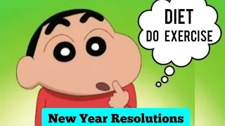 New Year Resolutions Expectation Vs Reality Shinchan Meme