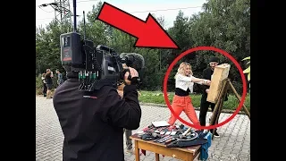 Throwing a TANK SHELL on LIVE TV ?!