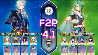 [F2P] C0 Neuvillette Hyperbloom & C0 Baizhu Hyperbloom I Spiral Abyss 4.1 Floor 12 Genshin Impact