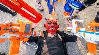 LTT Films : Captain Silver Flash Nerf Guns Fight Criminal Group Tiger Mask Legendary Warrior