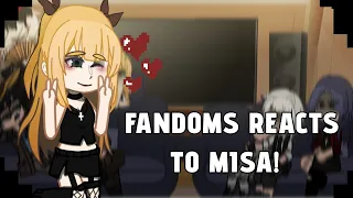 Fandoms reacts to Misa Amane! (read desc) 5/8