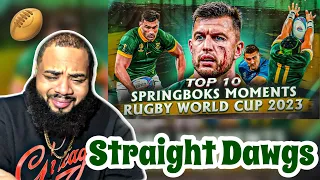 The Springboks Dominated Rugby World Cup 2023 - Top 10 South African Moments | REACTION