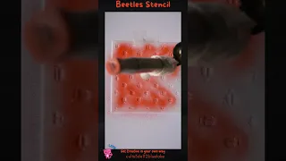 Beetle's Stencil #insects #beetle #stencil #shortvideo #shorts #art #scrapbooking  #diy #stencilart