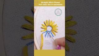 Easy Embroidery Flowers🌻🌻 Creative Hand Embroidery Beautiful Flower Design  Needle Art Work #shorts