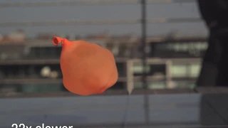 Super Slow Motion Jumping Water Balloon (Slo-mo video taken with XIMEA xiB-64 high speed camera)