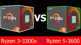Ryzen 3-3300x  VS  Ryzen 5-3600  ||  16 Gaming Benchmarks