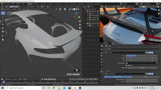 Blender 2.9 Porsche 911 GT3 RS Modeling Tutorial: Part 5 (Spoiler and Back Bumper)