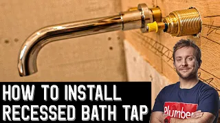 HOW TO INSTALL RECESSED WALL MOUNTED BATH TAP - Bathroom Renovation pt9
