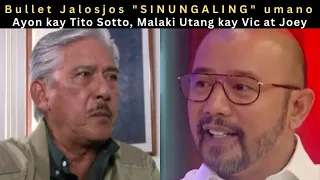 Tito Sotto Pinasinungalingan ang mga Pahayag ni Bullet Jalosjos