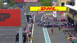 People In The Middle Of Pit Lane During Ocon Pit Stop | Azerbaijan GP - 2023 F1