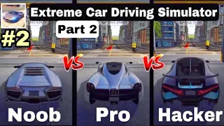 Noob vs Pro vs Hacker Part 2 Extreme Car Driving Simulator. #noob #pro #hacker #vs #ios #android