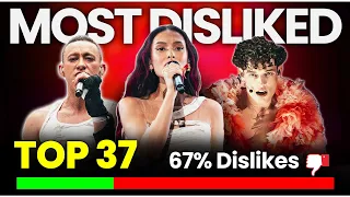TOP 37: Most Disliked Songs of Eurovision 2024 - Based on Finals Performances