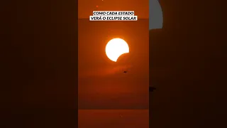 como cada estado verá o eclipse solar #curiosidades #eclipse2023 #eclipsesolar