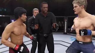 Bruce Lee vs. Sage Northcutt (EA Sports UFC 3) - CPU vs. CPU - Crazy UFC 👊🤪