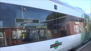 Southern Electrostars 377-414 and 377-118 pulling into Hassocks Station, 20th July 2019