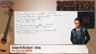 🎸 Shape Of My Heart - Sting Guitar Backing Track with chords and lyrics