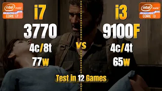 Intel Core i7 3770 vs i3 9100f : Test in 12 Games | How Big is The Difference?