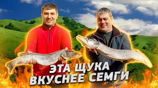 ЖАРЕНАЯ РЫБА на СКОВОРОДЕ. ЩУКА с ОВОЩАМИ! ENG SUB