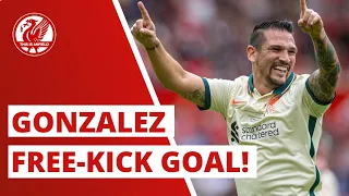 Mark Gonzalez STUNNING free-kick goal for Liverpool | Man United Legends 1-3 Liverpool Legends