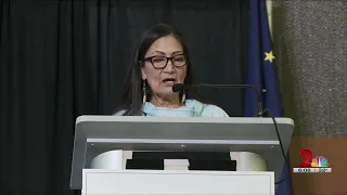 Secretary of the Interior Deb Haaland speaks at ANC Convention