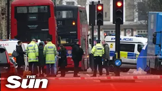 'Horror incident' as driver 'mows down knifeman who stabbed young mum at school gates