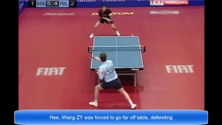 [TT RPB] Wang Zeng Yi twiddle to shakehand BH, Waldner "Thumb Up"