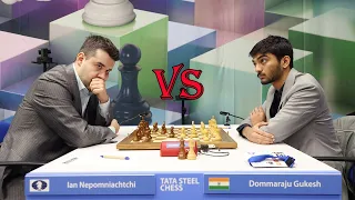 NICE WIN!! Gukesh vs Ian Nepomniachtchi || Tata Steel Masters 2024 - R5