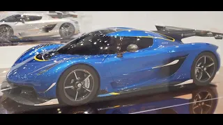 BLUE and SILVER Koenigsegg Jesko MODELS at Koenigsegg Geneva 2019