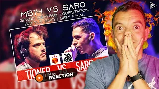 OMG!! WHAT IS THIS NOW? MB14 vs SARO | Grand Beatbox LOOPSTATION Battle 2017 | SEMI FINAL (Reaction)