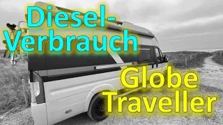 Globe Traveller Voyager X (2022), Dieselverbrauch abgefilmt