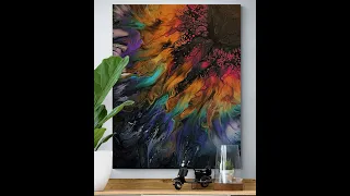 (608) GORGEOUS! Corner Bloom Technique on DecoArt Black Satin Enamel!