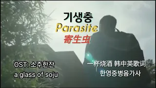 기생충 Parasite 寄生虫 OST  소주 한 잔(A Glass of Soju) 한영중병음가사(English/Korean/chinese) 寄生流放 一杯烧酒 歌词